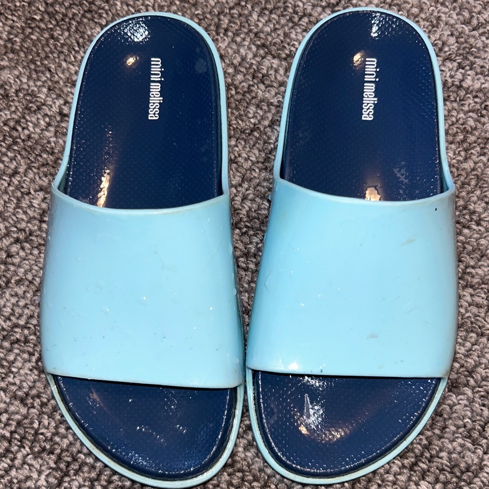 Mini Melissa Sky Blue Slide Sandals